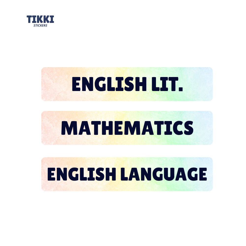 Cotton Candy Custom Subject Labels