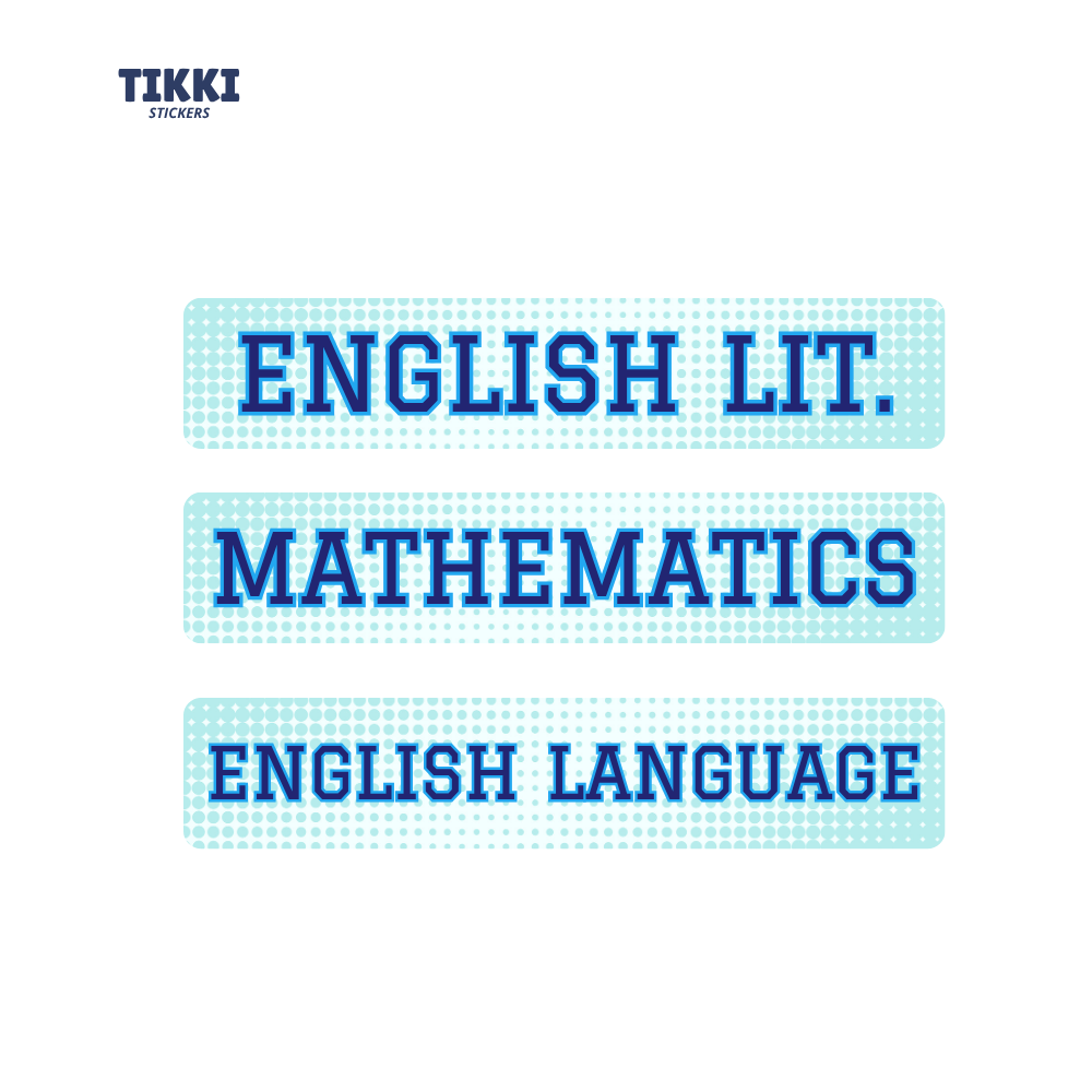 Retro Custom Subject Labels