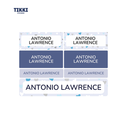 Sweetheart Pattern Waterproof Custom Name Labels