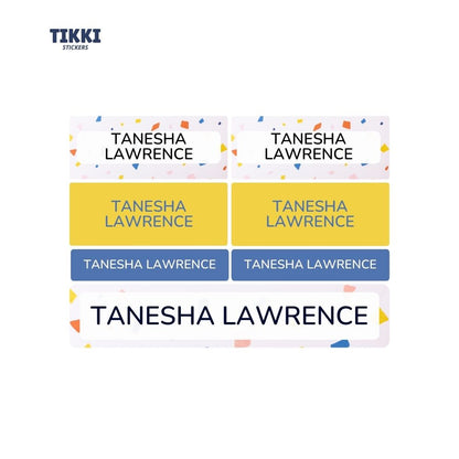 Terrazo Waterproof Custom Name Labels