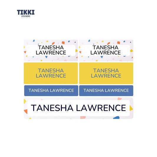 Terrazo Waterproof Custom Name Labels