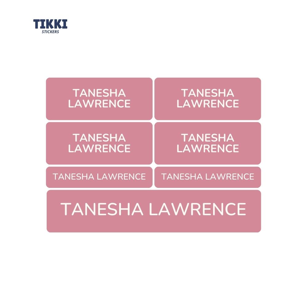 Full Colour Pastel Waterproof Custom Name Labels