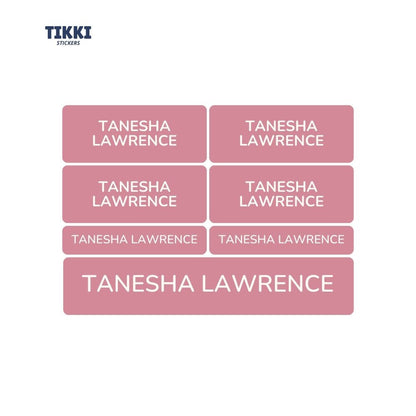 Full Colour Pastel Waterproof Custom Name Labels