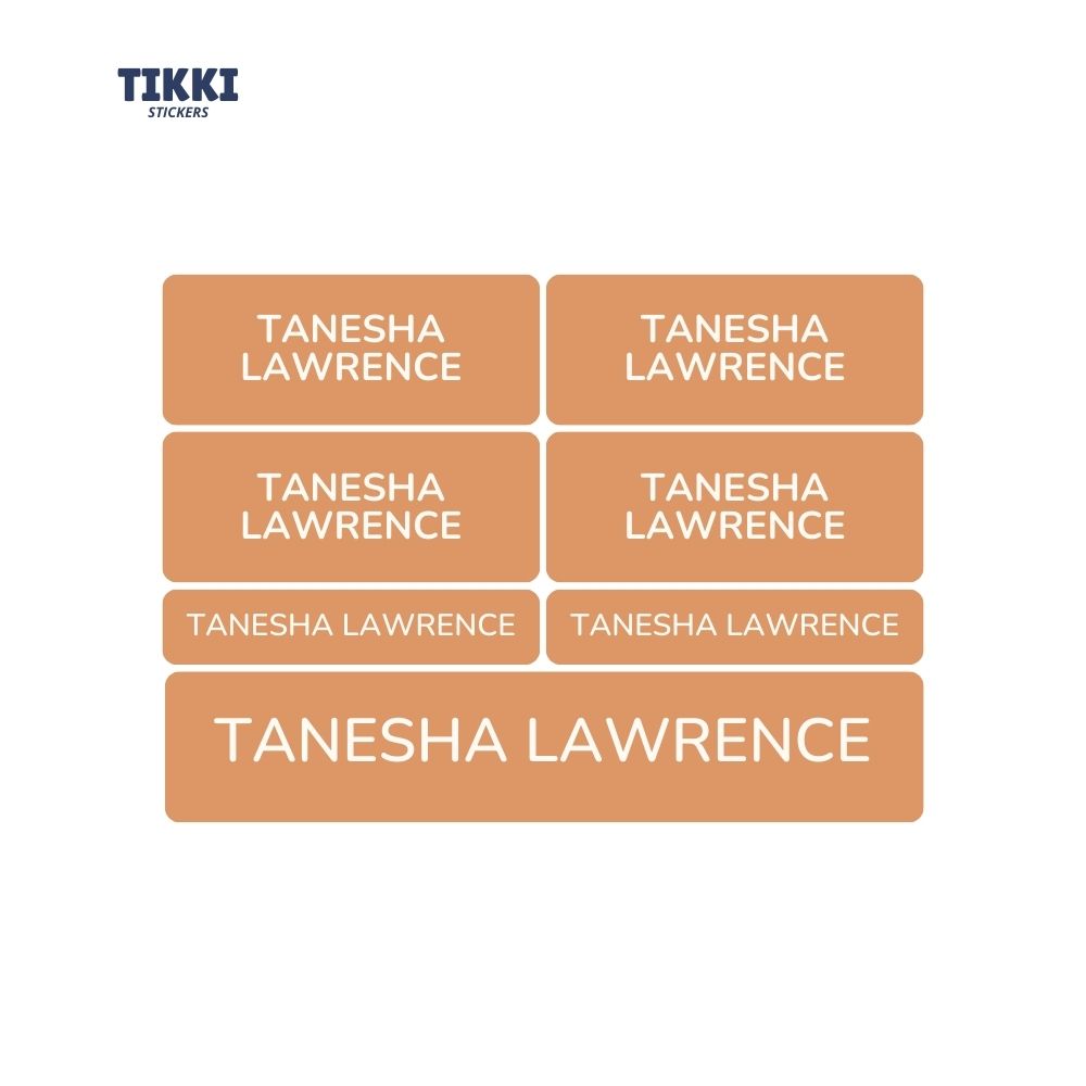 Full Colour Pastel Waterproof Custom Name Labels