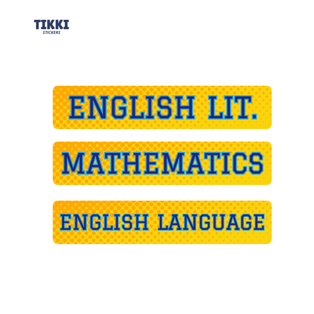 Retro Custom Subject Labels