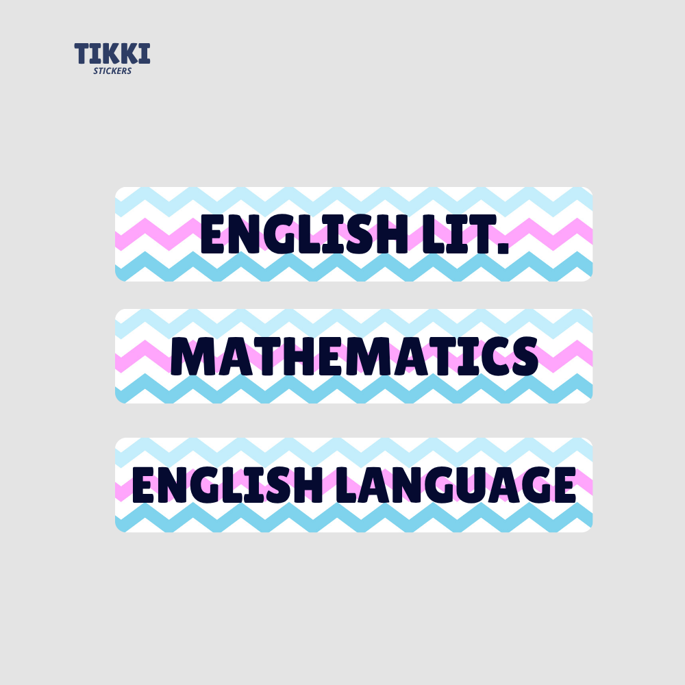 Wavy Lines Custom Subject Labels