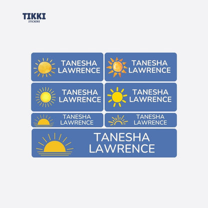 Sunshine Waterproof Custom Name Labels
