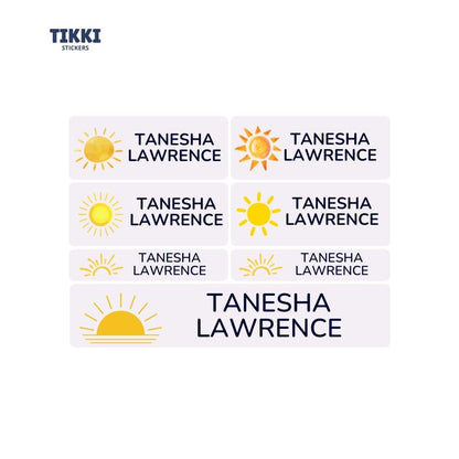 Sunshine Waterproof Custom Name Labels
