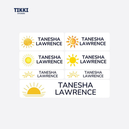Sunshine Waterproof Custom Name Labels